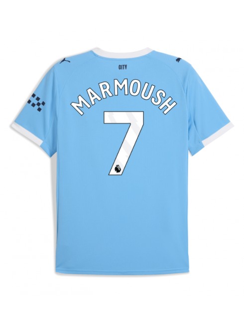 Manchester City Omar Marmoush #7 Replika Hemmakläder 2025-26 Kortärmad Manchester City Omar Marmoush #7 Replika Hemmakläder 2025-26 Kortärmad